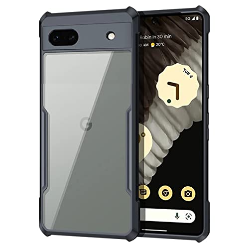 RIGGEAR Xundd Back Cover Case for Google Pixel 6A (Armor | PC and TPU | Clear Black) - Image 1