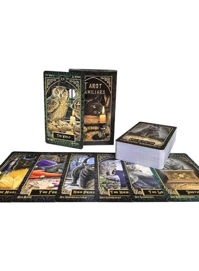 NIBEMINENT بطاقات تاروت النسخة العائلية - بطاقات ترفيهية - بطاقات للتجمعات المنزلية والتنجيم - لعبة لوحية بطاقات تاروت - مجموعة لعبة بطاقات - Image 5