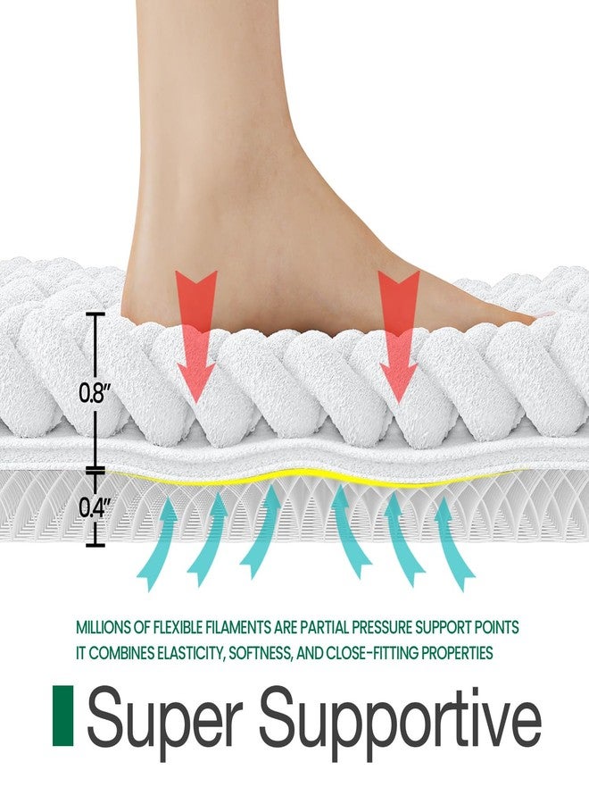 LUMI Luxury Bathroom Rug, Ultra Soft Quick Dry Bath Mat, Non-Slip Absorbent Thick Chenille Bath Rug, Cozy Braid Design Floor Mat for Bathtub, Sink, Laundry, Bedroom, 17"x30" - Image 4