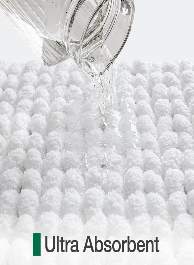 LUMI Luxury Bathroom Rug, Ultra Soft Quick Dry Bath Mat, Non-Slip Absorbent Thick Chenille Bath Rug, Cozy Braid Design Floor Mat for Bathtub, Sink, Laundry, Bedroom, 17"x30" - Image 5