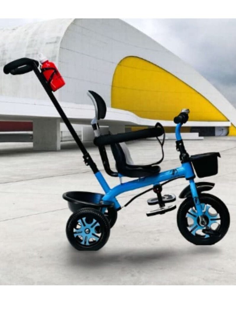 NTECH Kids Tricycles For 1 To 6 Years Old Baby Trike Kid's Ride On Tricycle With Push Bar 3 Wheels Bike For Boys and Girls 3 Wheels Toddler Tricycle (Blue) - Image 3