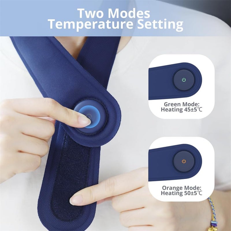 Luckam Rechargeable Neck Warmer, 2024 New Cordless Electric Heated Scarf, Portable Neck Heating Pad for Pain Relief with 2 Treatment Modes, FSA HSA Eligible - Image 3