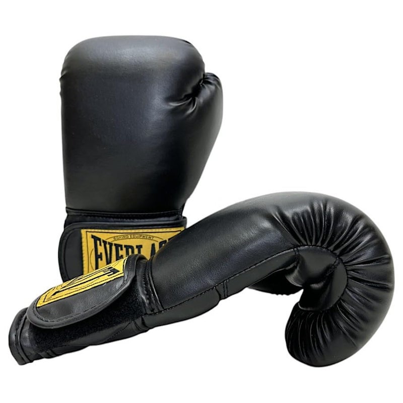 Everlast 1910 Classic Boxing Training Gloves for Men & Women (Black, 12oz) - Image 2