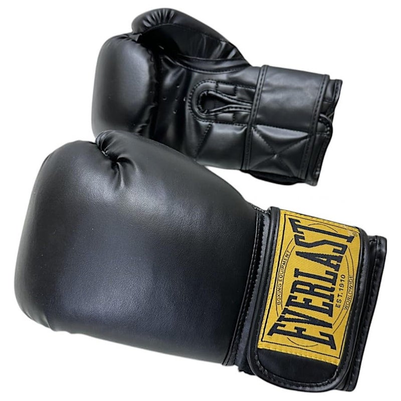 Everlast 1910 Classic Boxing Training Gloves for Men & Women (Black, 12oz) - Image 3