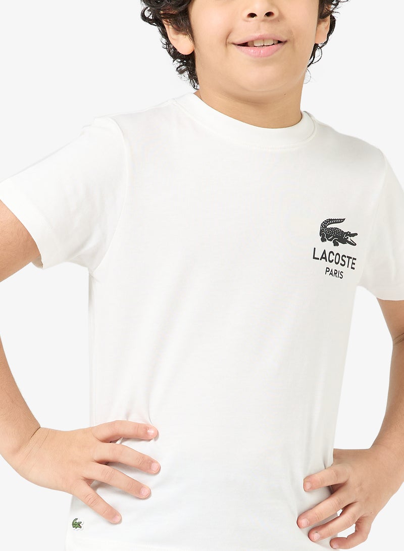 لاكوست تيشيرت شبابي بياقة دائرية وطبعة - Image 3