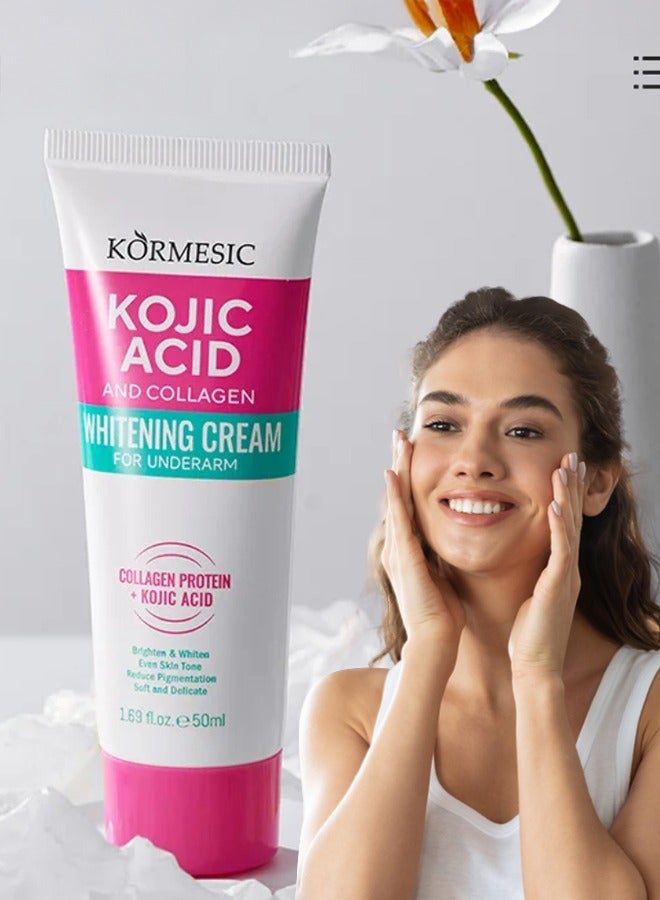 Kormesic Kojic Acid and Collagen Whitening Cream for Underarm 50ml Underarm Whitening Cream - Image 1