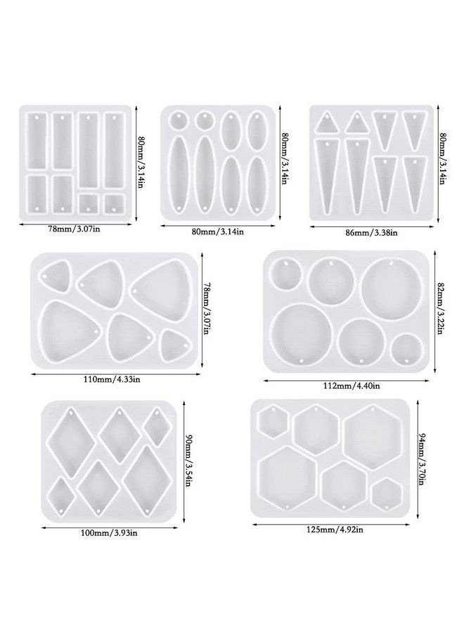 SENHAI 12 Pcs Resin Jewelry Molds With 340 Pcs Earring Accessories, Variety Size Earring Resin Molds With Hole, Resin Earring Molds Silicone For Making Jewelry, Earrings, Pendants - Image 4