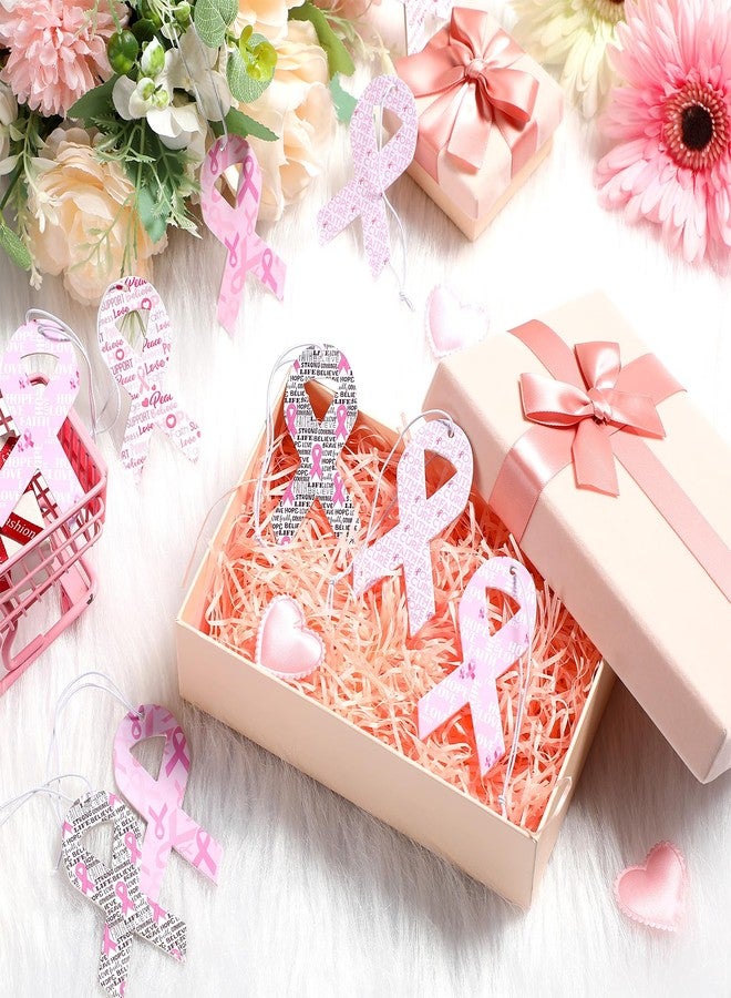 Heigble 25 Pcs Breast Cancer Awareness Closet Freshener Pink Ribbon Scented Sachets Air Freshener Deodorizer Air Freshener Hanging for Car Drawers Closets Women Breast Cancer Supplies, 5 Styles - Image 4