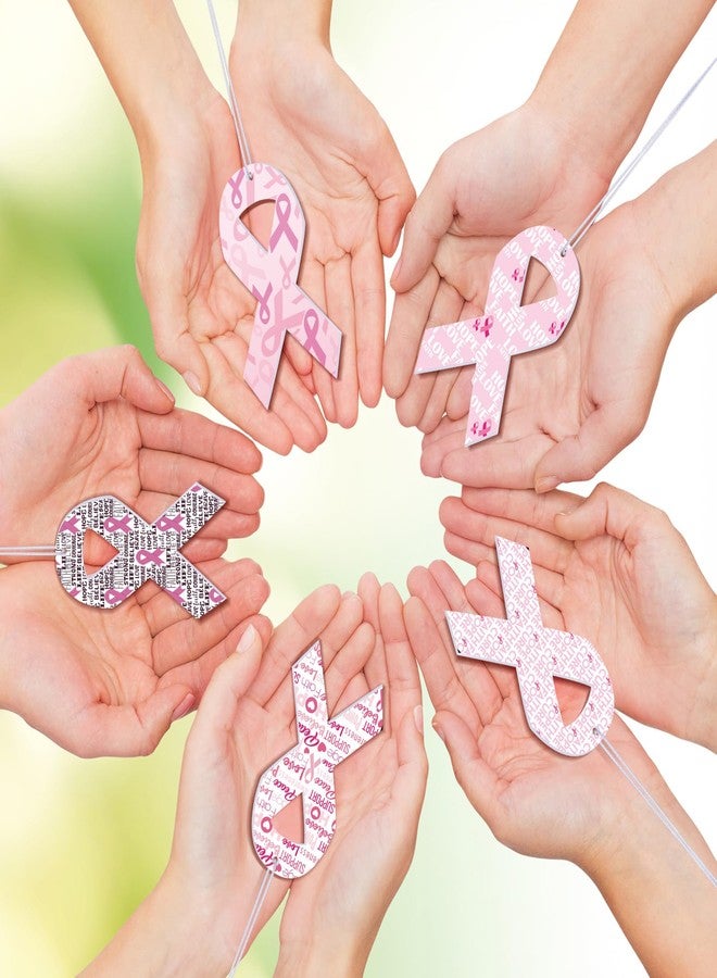 Heigble 25 Pcs Breast Cancer Awareness Closet Freshener Pink Ribbon Scented Sachets Air Freshener Deodorizer Air Freshener Hanging for Car Drawers Closets Women Breast Cancer Supplies, 5 Styles - Image 5