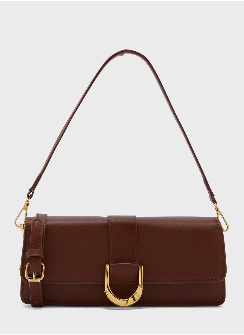 ELLA Baguette Should Bag With Buckle Detail  - Image 1