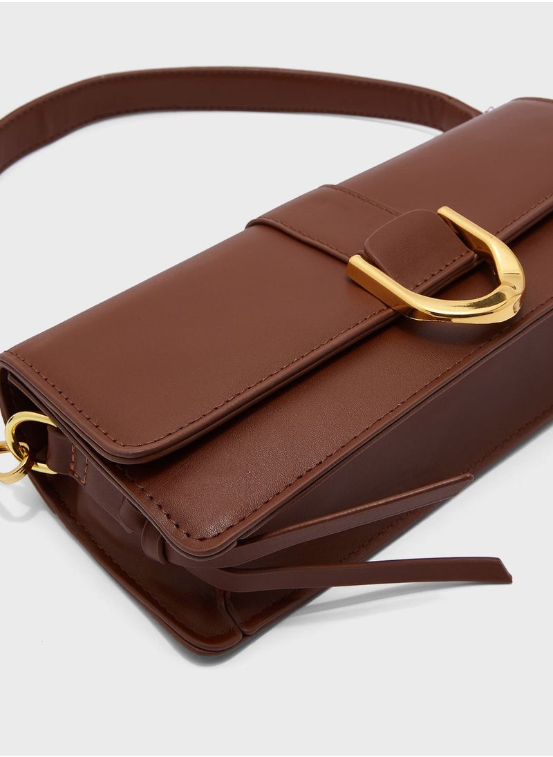 ELLA Baguette Should Bag With Buckle Detail  - Image 4