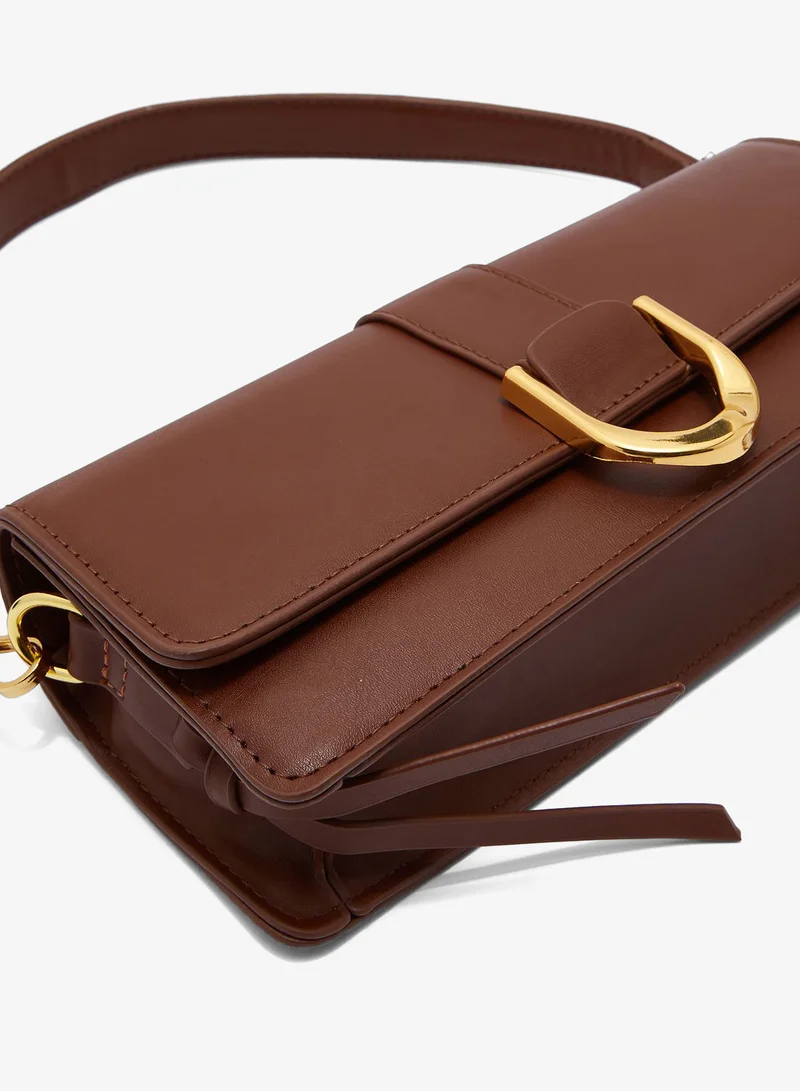 ELLA BROWN Baguette Should Bag With Buckle Detail for Women | Best Price UAE