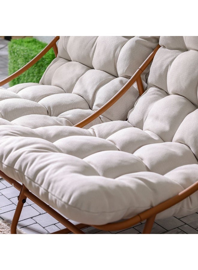 DANUBE HOME طقم أريكة خارجية زويا 4 مقاعد | أثاث حديقة بإطار فولاذي | تصميم حديث لطقم أريكة في الفناء | طاولة وكراسي للجلوس في الحديقة الخارجية - Image 4