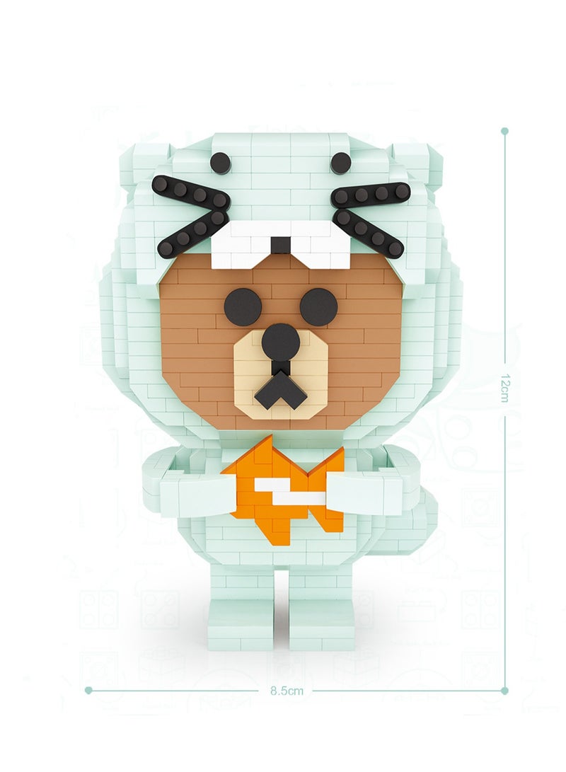 860pcs Bear Fishing Model Set Building Blocks Creative Diy Simulation Collection Building Assembly Toys Children'S Gift Home Decoration - Image 2