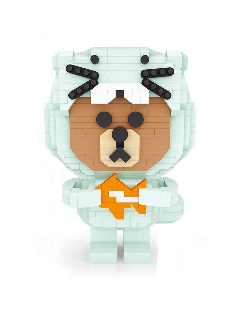 860pcs Bear Fishing Model Set Building Blocks Creative Diy Simulation Collection Building Assembly Toys Children'S Gift Home Decoration - Image 1