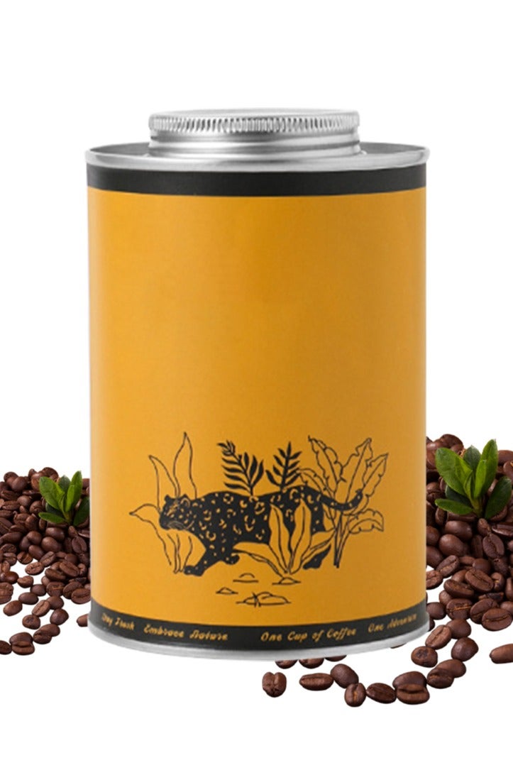 200ml Vintage Airtight Coffee Beans Canister, Kitchen Waterproof Containers With Pump Vacuum Lids, Portable Metal Jars Food Storage Fall-Resistant For Candy, Tea, Spices, Condiments  - Image 1