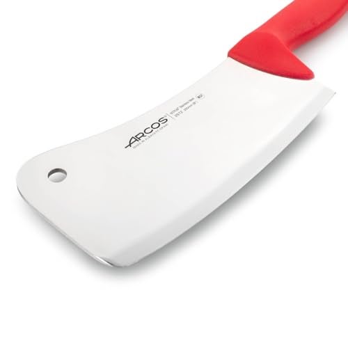 ARCOS Cleaver Knife 8 Inch Nitrum Stainless Steel and 200 mm Blade. Professional Butcher Knife. Ergonomic Polypropylene Handle. Series 2900. Color Red. - Image 3