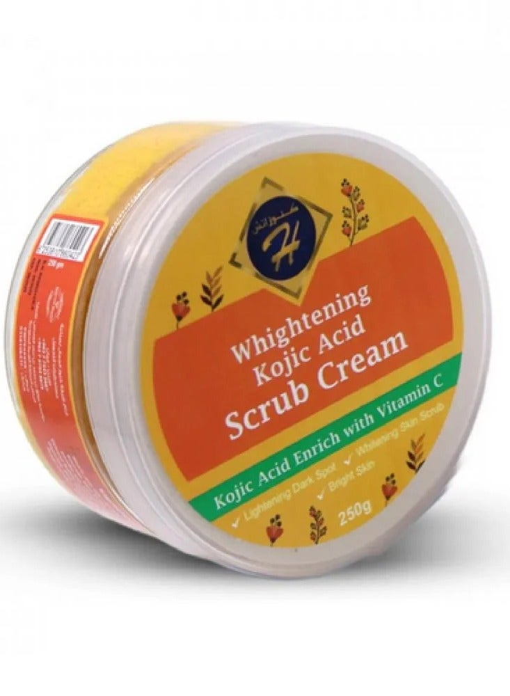 Knooz H Body Scrub Cream with Kojic Acid and Vitamin C 250 gm - Image 1