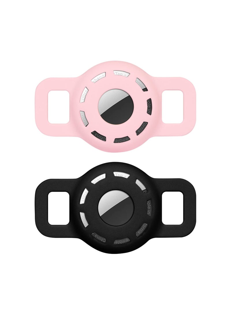 SYOSI 2 Pack Case for Airtag 2021, for Airtag Dog Collar Holder, for Airtag Cat Collar Case with Anti-Lost Design for Cat Dog Collars Small Pet Puppy Loop & Backpack Bag Straps - Image 1