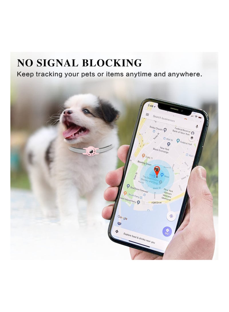 SYOSI 2 Pack Case for Airtag 2021, for Airtag Dog Collar Holder, for Airtag Cat Collar Case with Anti-Lost Design for Cat Dog Collars Small Pet Puppy Loop & Backpack Bag Straps - Image 2