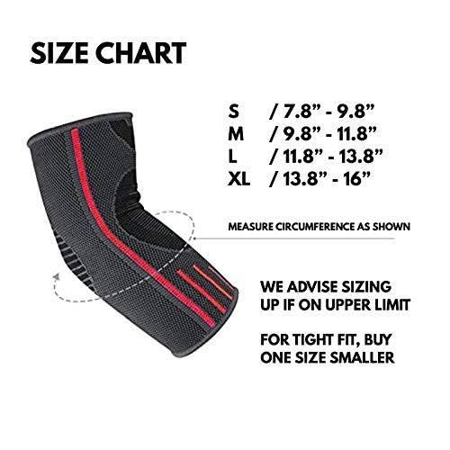 serveuttam® Elbow Support for Gym Badminton (1 Pc) - Elbow Brace for Men Women Workout | Elbow Compression Sleeves for Tendonitis Pain Relief, Tennis, Volleyball, Cricket - Elbow Pain (Red, L) - Image 3