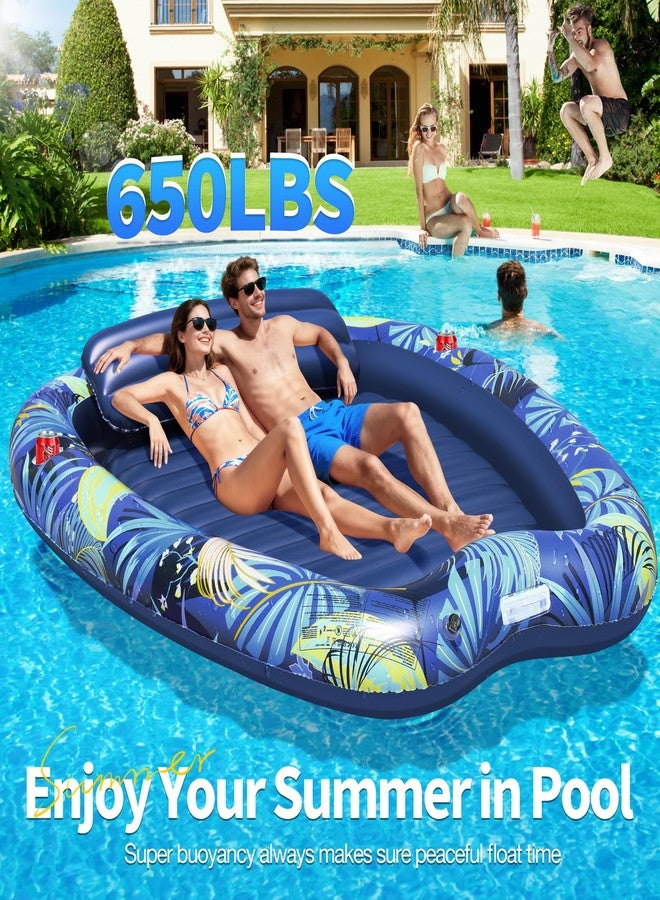 Sinbyuer 2026 Luxury 2 Person Inflatable Tanning Pool Lounger Float, 90 x 67 Inch Extra Large Inflatable Tanning Bed, Sunbathing Pool with Drink Holders & Handles, Personal Suntan Tub for Backyard - Image 5