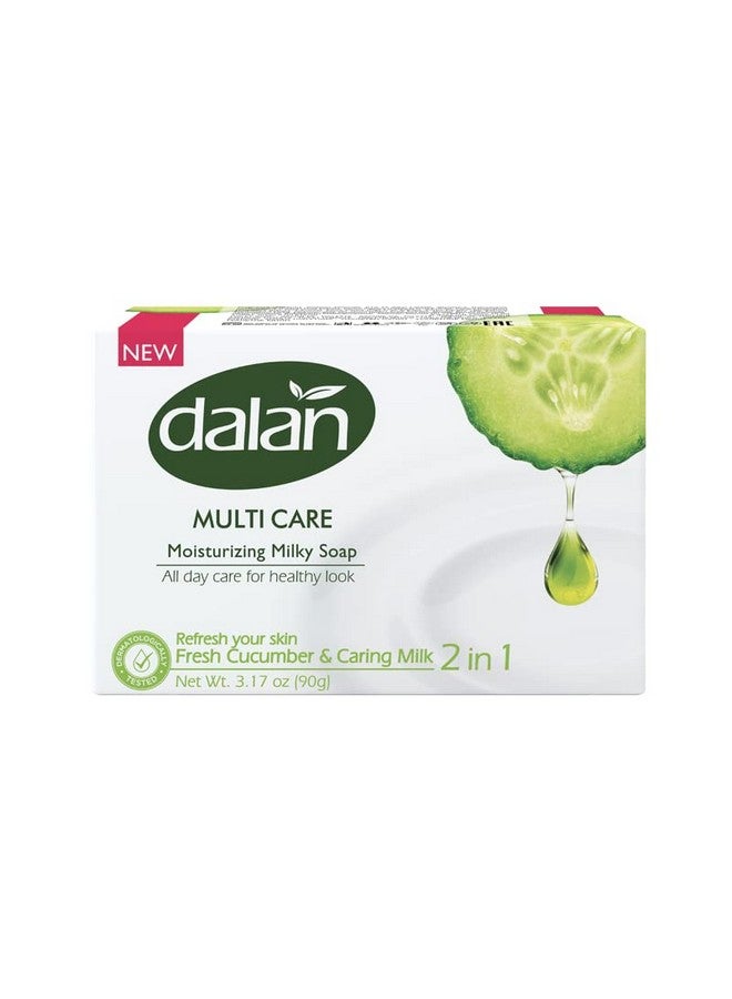 Dalan Multi Care Moisturizing Soap 2 In 1 (Fresh Cucumber & Caring Milk, 3 Pack) - Image 1