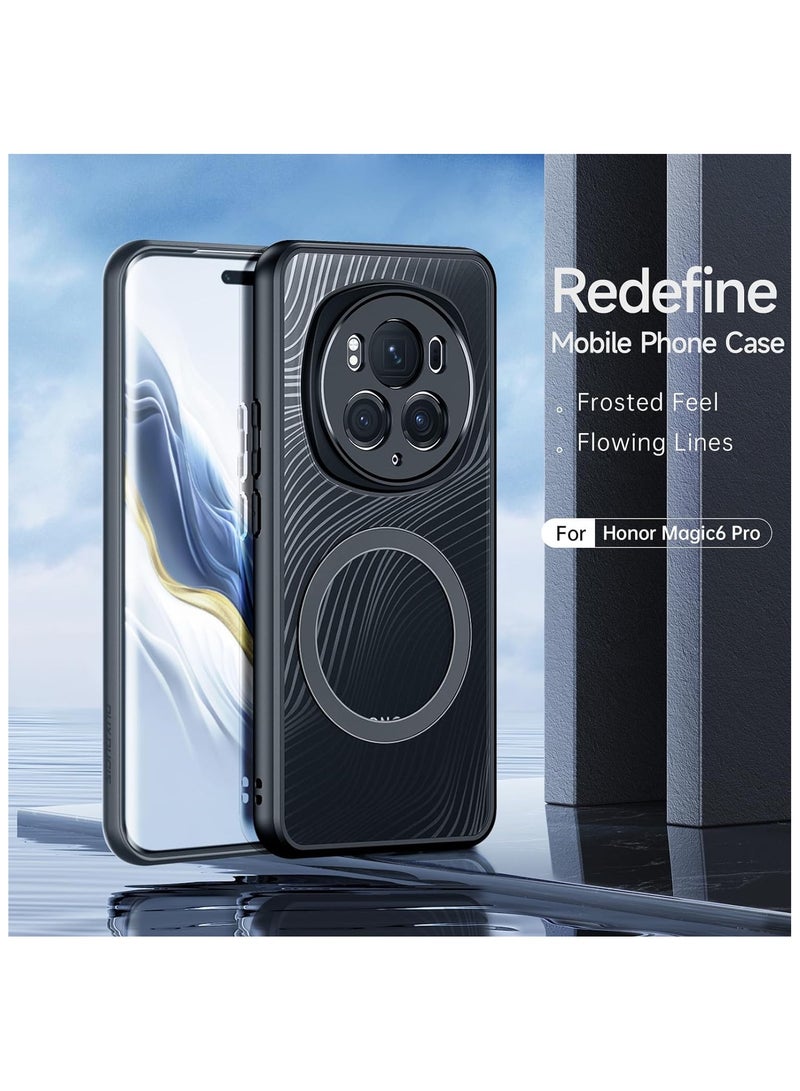 general Honor Magic 6 Pro Magnetic Transparent Clear PC+Silicone Shockproof Phone Case Cover For Magic6 Pro - Image 3