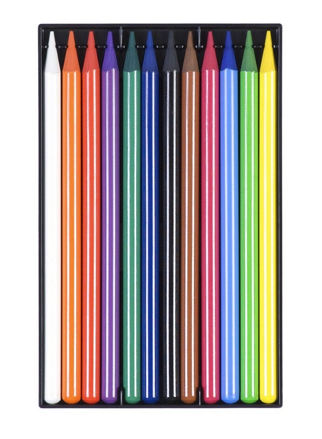 كوه-آي-نور مجموعة أقلام الرصاص الملونة Koh-I-Noor Progresso بدون خشب، 12 قلم رصاص، ألوان متنوعة (FA8756.12) - Image 2
