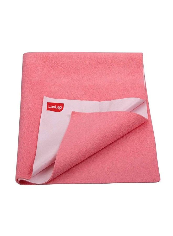 Luvlap ملاءة Instadry سريعة الجفاف فائقة الامتصاص لحماية سرير الطفل وملاءة مقاومة للماء للأطفال من سن 0 أشهر فما فوق مقاس كبير جدًا 140 × 200 سم (وردي السلمون) - Image 1