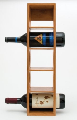 Lipper International 8305 Bamboo Wood Stackable 5-Bottle Wine Rack, 20-3/4" x 5-3/8" x 4-3/4" - Image 5