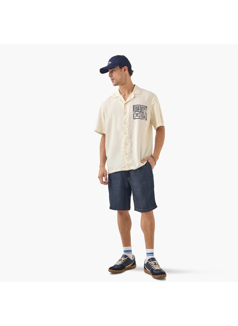 Lee Cooper Lee Cooper Denim Shorts with Pockets and Buckled Strap