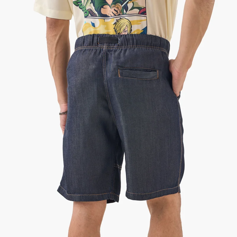 Lee Cooper Lee Cooper Denim Shorts with Pockets and Buckled Strap