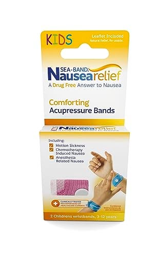 Sea-Band Anti-Nausea Acupressure Wristband for Motion & Morning Sickness, Child, 1 Pair Pink - Image 2