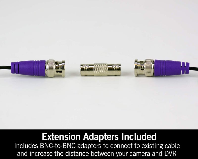Night Owl 100 ft. in-Wall Rated Video/Power Camera Extension Cable with Extension Adapter (2-Pack) - Image 5