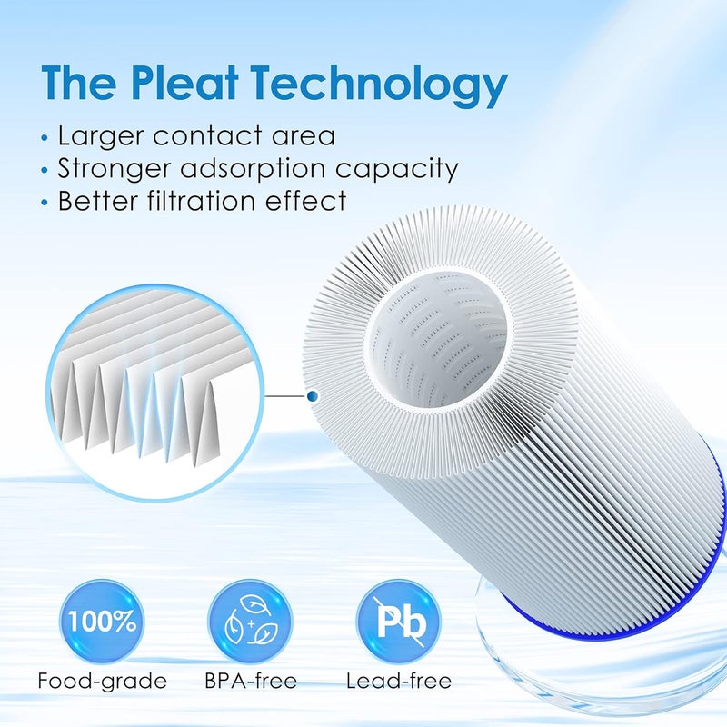 Waterdrop FXHSC Whole House Water Filter, Replacement for GE® FXHSC, GXWH40L, GXWH35F, American Plumber W50PEHD, W10-PR, Culligan® R50-BBSA, 5 Micron, 10" x 4.5", High Flow Sediment Filters, Pack of 2 - Image 3