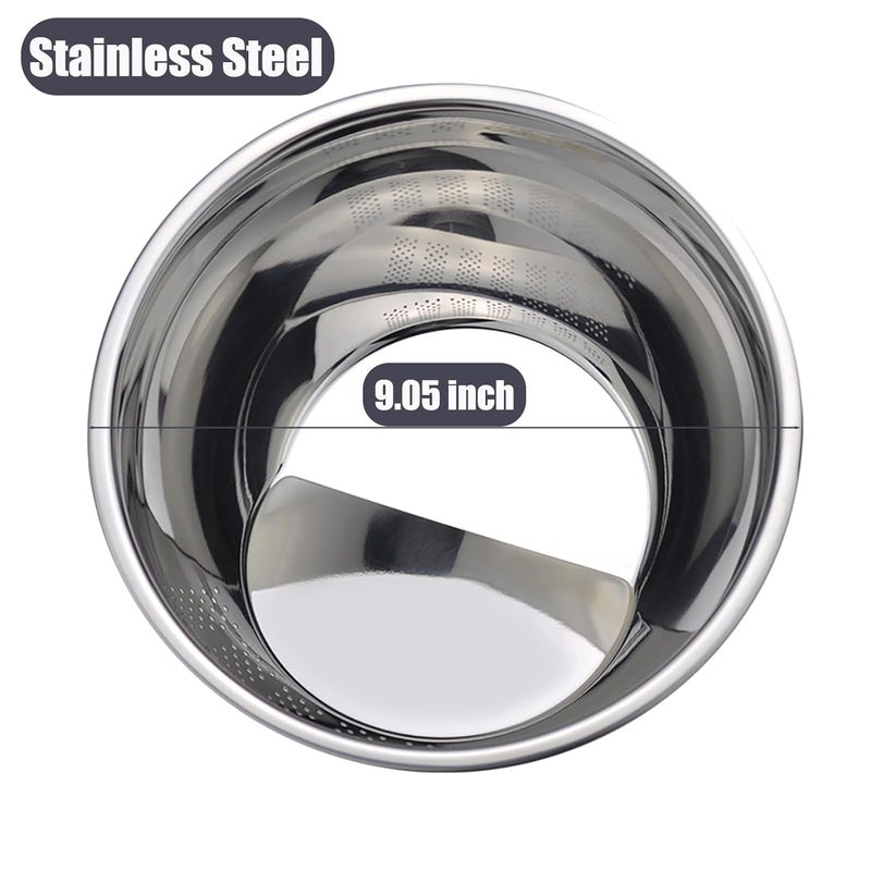 DOPMEP Rice Washer Strainer Bowl Stainless Steel Quinoa Washing Bowl With Side Drainers Colander for Cleaning Rinsing Fruits Vegetables and Beans Versatile Kitchen Tool - Image 3