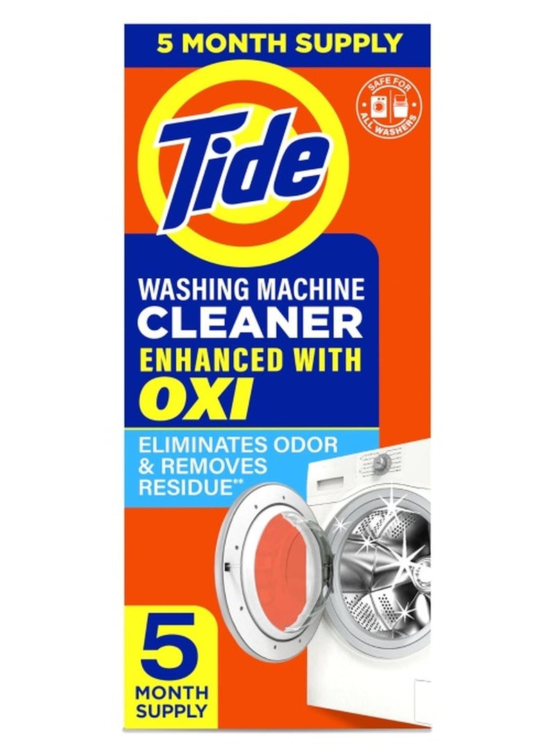 Tide Washing Machine Cleaner By For Front And Top Loader Washer Machines 2.6Oz Each  Pack Of 5  Packaging May Vary - Image 1