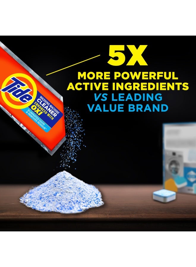 Tide منظف الغسالات من أجل الغسالات ذات التحميل الأمامي والعلوي، 2.6 أونصة لكل عبوة من 5 قطع، قد تختلف العبوة - Image 4