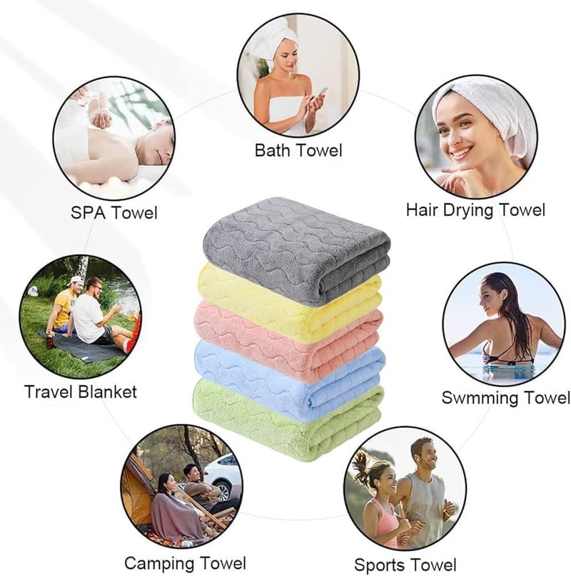 Reexplore Super Soft Microfiber Hand Towel | Quick Dry and Absorbent Multipurpose Towels for Bathroom, Gym, & Workout Towels -350 GSM, Set of 4 (35 x70 CM) -Multicolor (SELF) - Image 4