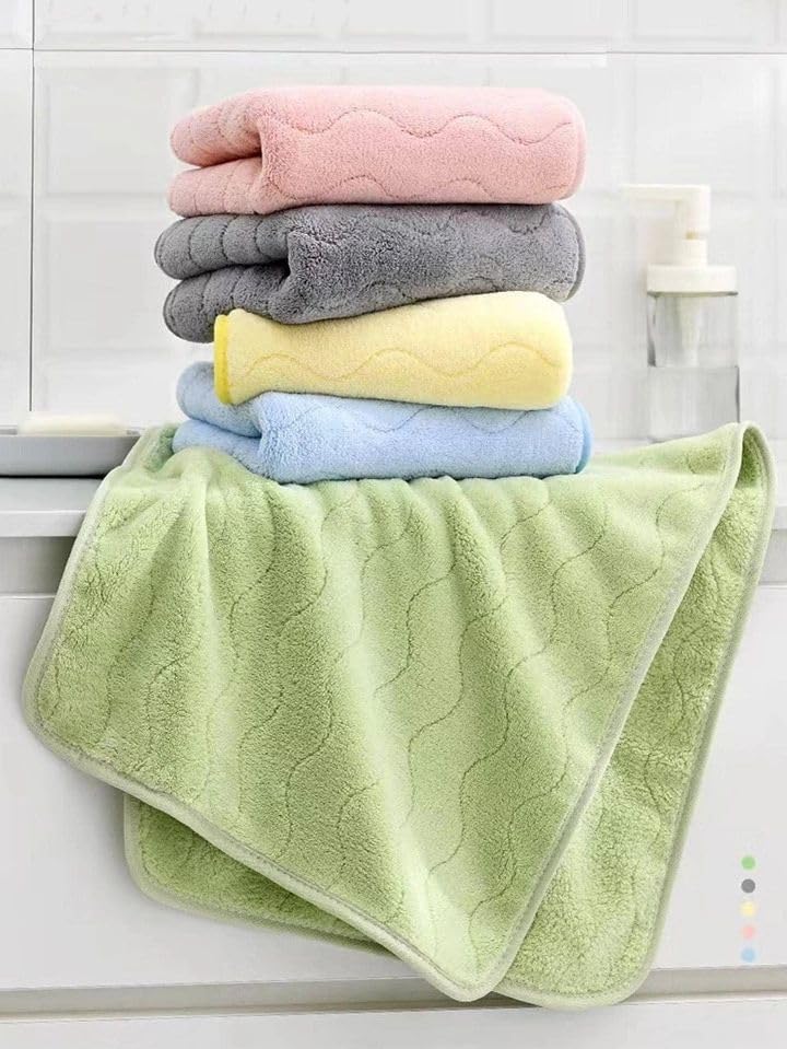 Reexplore Super Soft Microfiber Hand Towel | Quick Dry and Absorbent Multipurpose Towels for Bathroom, Gym, & Workout Towels -350 GSM, Set of 4 (35 x70 CM) -Multicolor (SELF) - Image 3