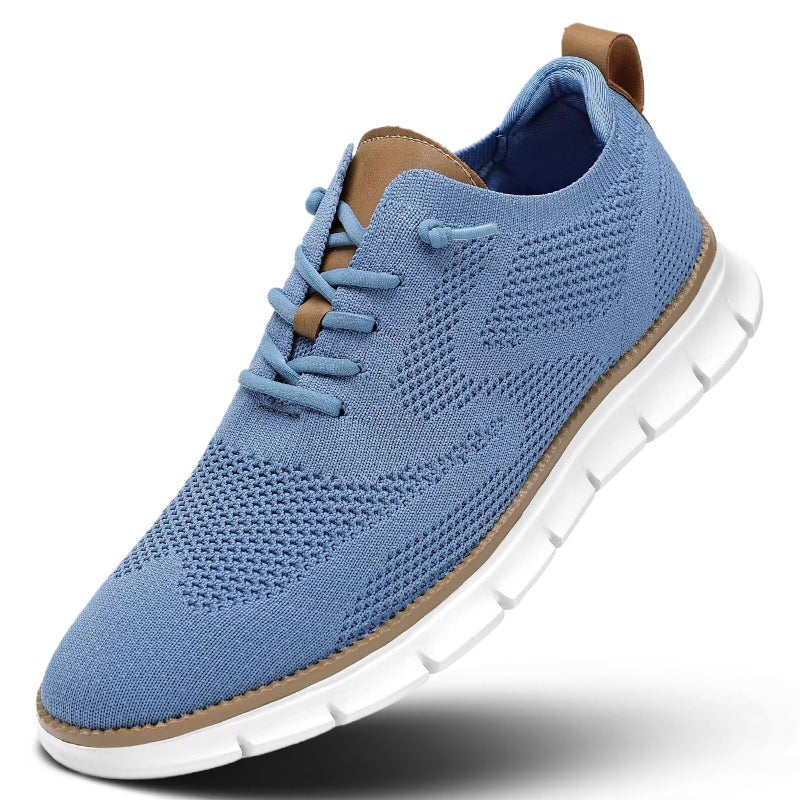 Kvovzo Men's Casual Dress Oxfords Shoes Fashion Walking Boat Sneakers Mesh Business Work Lightweight Soft Sole - Image 1