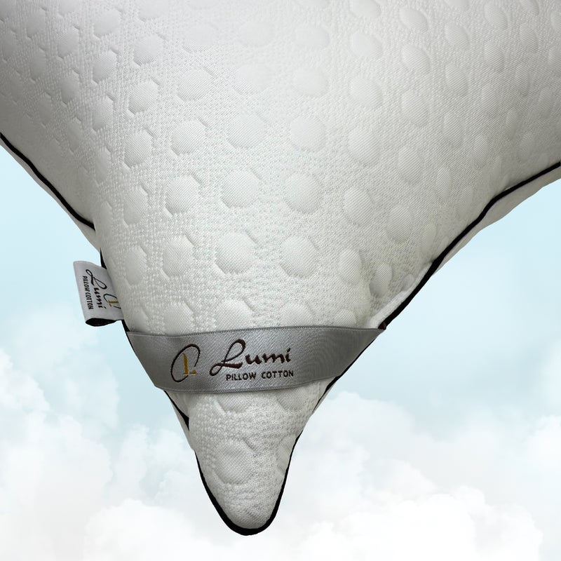 SLEEP GOLD PREMIUM SLEEP GOLD PILLOW - Bed Pillow Lumi Soft 1500G 75 50 - Ultra Soft Microfiber for Deep Comfortable Sleep - Image 4