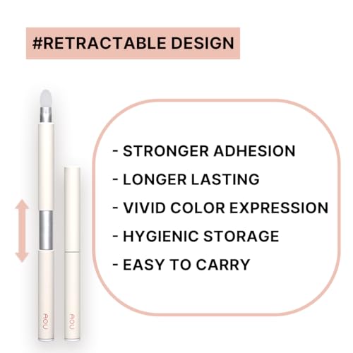 AOU فرشاة طرف السيليكون AOU بتصميم مدمج وقابل للسحب لسهولة الحمل مع طرف سيليكون مدور - Image 4