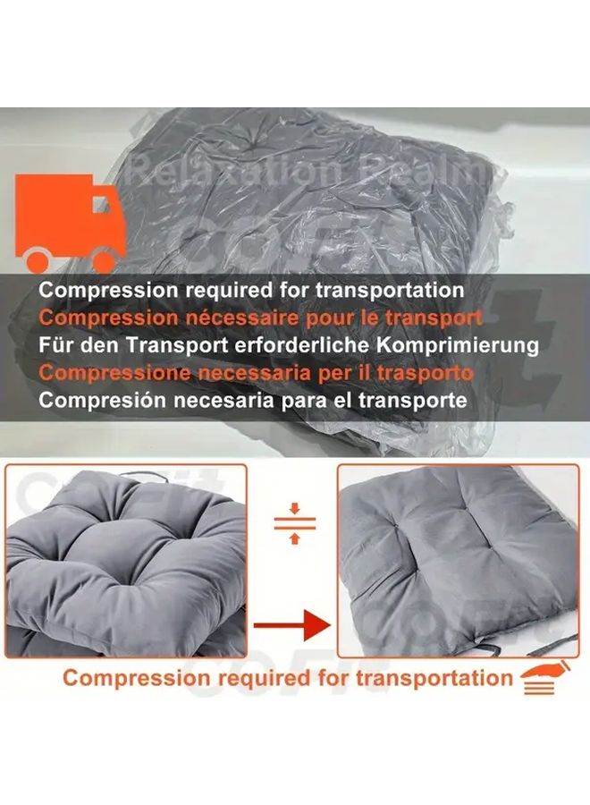Breathable Blue Seat Cushion for Car Office Chair Washable Cover - Image 4