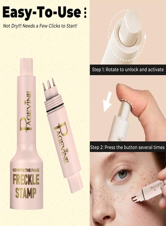 CLLFUU Freckle Stamp Pen,Freckle Stain Air Cushion Foundation Maker for Fake Freckles Makeup,Long-Lasting Freckle Pen to Create Faux Natural Sun-Kissed Look,Liquid Freckle Makeup Tool-02 Medium - Image 2