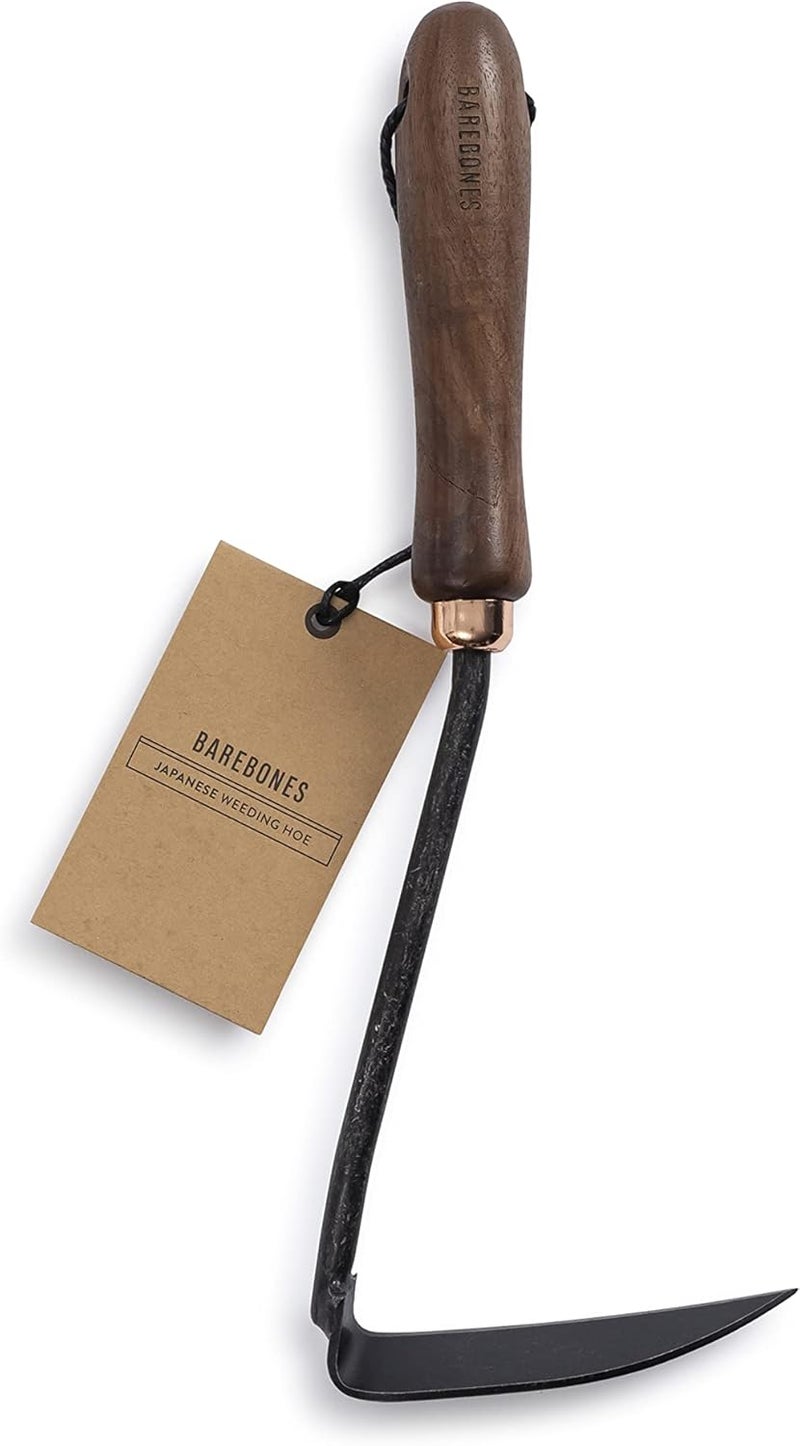 Barebones Japanese Weeding Hoe - Ergonomic Walnut and Black Design - Image 1