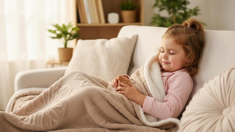 Butterthief Cozy Super Soft Warm Double Layered Kids Sherpa Blanket All Season Baby Blanket for Winter Toddlers Boys & Girls 1-6 Years (Size -100 x 150cm) (Butterfly Cream) - Image 5