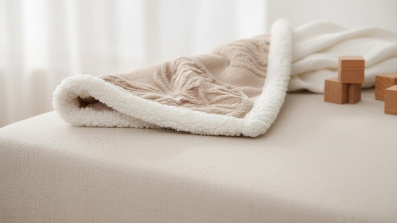 Butterthief Cozy Super Soft Warm Double Layered Kids Sherpa Blanket All Season Baby Blanket for Winter Toddlers Boys & Girls 1-6 Years (Size -100 x 150cm) (Butterfly Cream) - Image 4