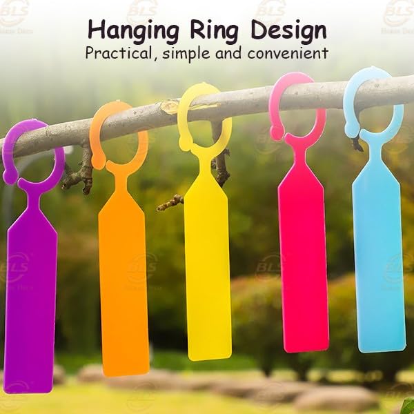 Grewery Fast-Fix Color Coded Tree/Plant Tag - O Ring | Hangs onto The Branch/Stem, 50 Piece Pack, 6cm x 3cm Writing Surface, No. 5 Polypropylene Material, Useful in Plantation and Nursery (Mix Color) - Image 4